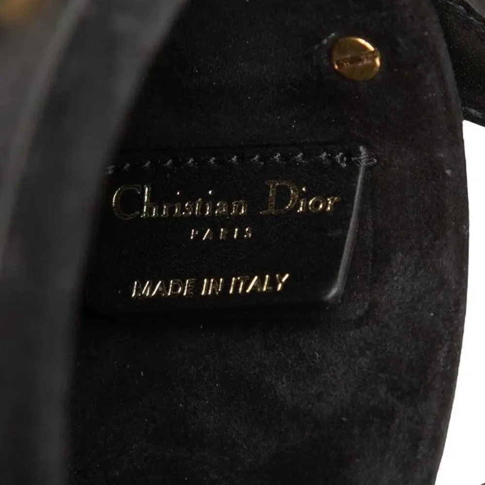 Dior CD Logo Vanity Bag Mini Black Leather
